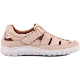 Resim SailLakers - Bej Nubuk Cırtlı Erkek Sandalet 107-3113-79105 