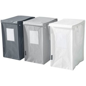 Resim 3 Adet Çamaşır Sepeti.Ikea Beyaz-Koyu Gri-Açık Gri Meridyendukkan Beyaz 