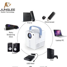 Resim JUNGLEE ANDROİD 4K ULTRA HD WİFİ PROJEKSİYON CİHAZI USB HDMİ TF CARD GİRİŞLİ DAHİLİ HOPARLÖR EKRAN YANSITMA 