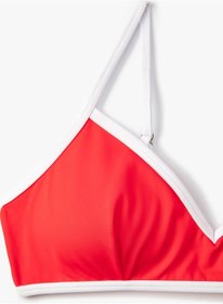 Resim Koton Üçgen Bikini Üstü Biye Detaylı Kaplı Kırmızı 3sak10036mm 3SAK10036MM417 Kırmızı 