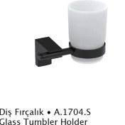 Resim DUXXA Deppot F1 Mat Siyah Diş Fırçalık A.1704.S 