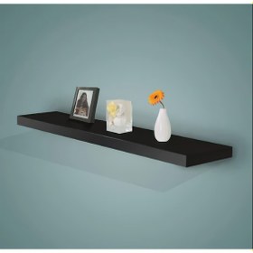 Resim Nym Concept Dekoratif SİYAH mdflam duvar rafı 100x20 cm gizli bağlantılı uçan raf 