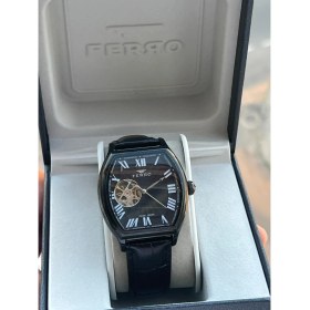 Resim FERRO Otomatik Mekanizma Deri Kordon 3 Atm Suya Dayanıklı Erkek Kol Saati EFM40124B-G 