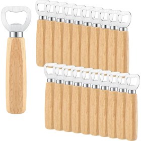 Resim Sagrado 20 Adet Paslanmaz Çelik Şişe Açacağı Barmen Ahşap Bira Açacağı Elma Şarabı Şarap Açacağı Şişe Açacağı Ahşap Saplı Dıy (Yurt Dışından) 