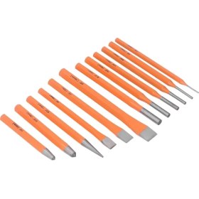 Resim Vıktec 12 Parça Profesyonel Pim Zımba ve Keski Seti (Kesme, Sökme, Delme, Dışarı Atma, Takma Için) 