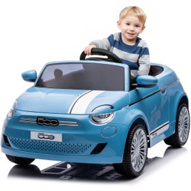 Resim Fiat 500 Uzaktan Kumandalı Akülü Araba Mavi 