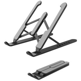 Resim Springsun Ergonomik Dizüstü Bilgisayar Tutucu - 6 Seviye Ayar, Yükseltilebilir, Isıtma Dağıtıcı, Siyah Abs-alüminyum Siyah 