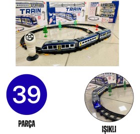 Resim Giffy Uzaktan Kumandalı Hız Treni Sesli Işıklı Pilli Mıknatıs Bağlantılı 39 Parça Pilli Demiryolu Tren Set Kumanda Kontrollü 