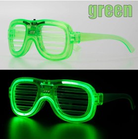 Resim Go İthalat Yeşil LED Işıklı Parti Gözlüğü – Neon Glow Şerit Gözlük 3 Modlu (5263) 