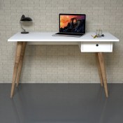 Resim Emkawood Tina Beyaz Masa 