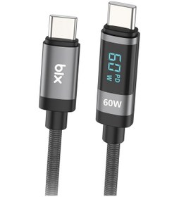 Resim Bix BX06CC Type-C to Type-C 60 W Dijital Ekranlı Şarj Data Kablosu 