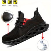 Resim PLUS BEDEN Çelik Burunlu Nefes Alabilir Dayanıklı İş Ayakkabısı Erkek ve Kadın Yazlık Sneaker 