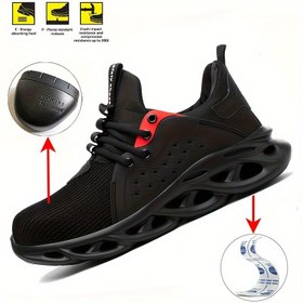 Resim PLUS BEDEN Çelik Burunlu Nefes Alabilir Dayanıklı İş Ayakkabısı Erkek ve Kadın Yazlık Sneaker 