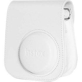 Resim Fujifilm Instax mini 12 Beyaz Fotoğraf Makinesi-10'lu Film-Çerçeve ve Deri Kılıf Seti 