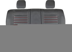 Resim Fresh Start Volkswagen T-Roc Uyumlu Lüx Deri Oto Koltuk Kılıfı Ön Arka Takım Giydirme Model Siyah Kırmızı 