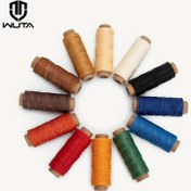 Resim 1 adet Deri Mumlu İplik, Yuvarlak Polyester Dikiş İplikleri, Deri Zanaat El Dikişi Hattı Kendin Yap Bilezik İpliği, Tamir İşi Kordon 