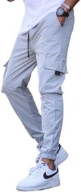 Resim Madmext Boyalı Gri Kargo Cep Erkek Jogger Pantolon 5461 
