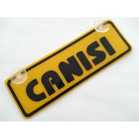 Resim DNZSM Sarı Dekor Plaka - Canısı (22X7,5CM) Vantuzlu Pleksi, Dekor Levha, Sarı Plaka 