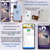 Resim Papatya Silver Nfc etiket ile eşyalarınızı Dijital Kartvizite dönüştürün (1 Adet) 