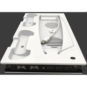 Resim Ps5 Dijital / Optik Sürücü Konsolu İçin Soğutma Fanı Denetleyicisi Işık Dock Standı İle Şarj Tabanı 