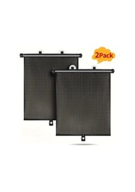 Resim Xuweiwei Siyah Renkli Rulo Tipi Noktalı Araç Güneşlik Perdesi Kolay Kurulum, Uv Ve Isı Korumalı, Konfor Artırıcı 