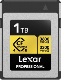 Resim Lexar LCXEXP4001T-RNENG CFExpress 1 TB Type-B 3600 / 3300mb Hafıza Kartı 