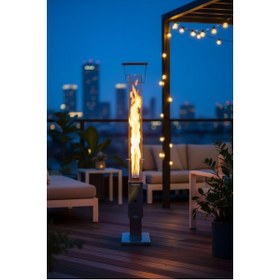 Resim AyrStore Pelet Soba, Roket Soba, Kamp, Outdoor, Balkon, Teras, Yüksek Kalite Cam Soba-Pürmüz&Pelet Hediye 