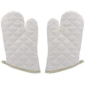 Resim Omnisoft Küçük Boy Beyaz Yanmaz Fırın Eldiveni 1 Çift 