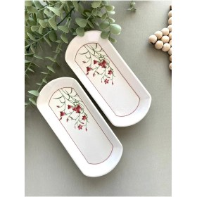 Resim Fushia Çiğdem 2’li Oval Kahvaltılık 