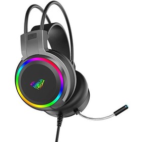 Resim Aula S608 Rainbow 3.5 MM + USB-A Siyah Kulak Üstü Oyuncu Kulaklığı 