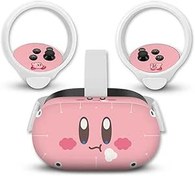 Resim BelugaDesign Kirby Skin for Oculus Quest 2 | Sevimli Anime Kawaii Forgotten Land Star Allies | Kız Erkek Çocuklar için Vinil Çıkartma Kılıfı (Oculus Quest 2, Pembe) 