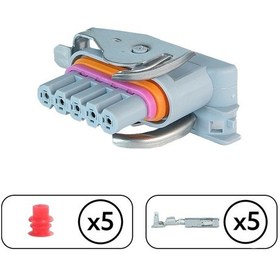 Resim Şarj Dinamo Soketi Gri 5 Pin Kablosuz 