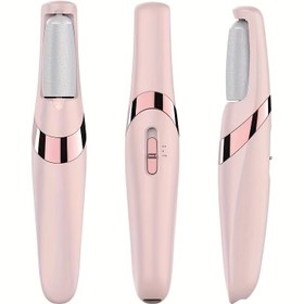 Resim USB Şarj Edilebilir Elektrikli Ayak Dosyası ile 300mAh Lityum Pil, Ölü Işık Beji Kaldırma için Pembe Plastik Ayak Bakım Cihazı, Taşınabilir ve Pratik Ev Pedikür Aracı, Hafif Beji Düzleştirme Aracı | Şık Ayak Dosyası | Plastik Yapı 