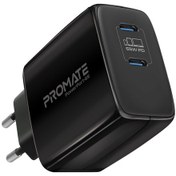 Resim Promate PowerPort-65 GaNFast 65W Süper Hızlı Type-C PD Şarj Cihazı, Tablet, Akıllı Telefon, Notebook Uyumlu 