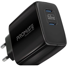 Resim Promate PowerPort-65 GaNFast 65W Süper Hızlı Type-C PD Şarj Cihazı, Tablet, Akıllı Telefon, Notebook Uyumlu 
