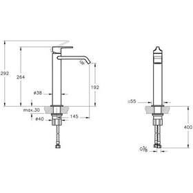 Resim VitrA Suit A42814 Çanak Lavabo Bataryası, Üstten Kumandalı Krom 