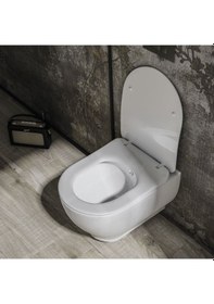 Resim Lucco Garcia 53 CM Kanalsız Asma Klozet Beyaz 
