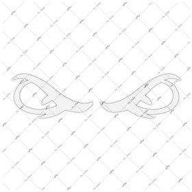 Resim Bay Etiket Rfhlm7 Reflektif Kizgin Gozler Sticker 