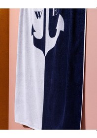 Resim Madame Coco Anchor %100 Pamuk Plaj Havlusu - Lacivert - 75x160 Cm 8684427030691 Lacivert 