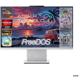 Resim Lenovo Ideacentre 27ARR9 R7-7735HS 27" 16 GB RAM 2 TB SSD FHD FreeDOS All In One - Kablosuz Klavye ve Mouse AsberTech 