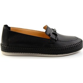 Resim Siyah Leather Kadın Loafer Ayakkabı K01300400603 Çok Renkli 