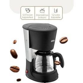 Resim Esranın Dünyası 2in1 Filtre Kahve - Çay Demleme Makinesi 1.2lt Cam Hazne - Su Seviye Gösterge SCM-2938 (4887 