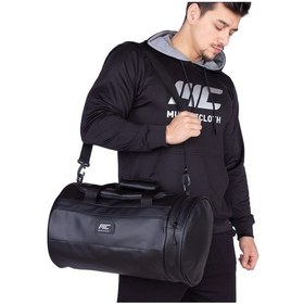 Resim Musclecloth Elite Duffel Bag Silindir Spor Çanta Siyah-Standart 