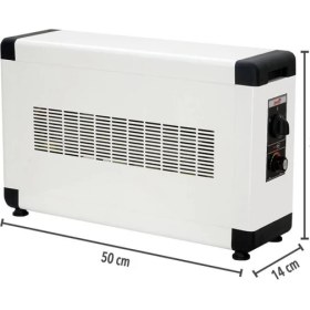 Resim HBB2000K Heatbox Board 2000 Watt Monofaze Elektrikli Fanlı Isıtıcı Krem 