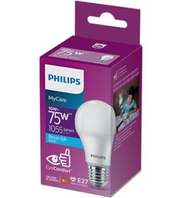 Resim Philips MyCare LED Ampul 10W 1055 Lumen 6500K Beyaz Işık A60 E27 Duy (75W Eşleniği) Yerli Üretim 