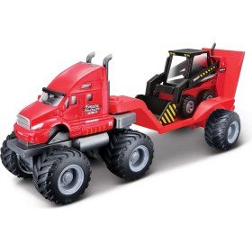 Resim Maisto Builder Zone Taşıyıcı Tır Seti - Kırmızı Tır 