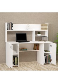 Resim Kalenderdekor1 Kalender Dekor Lucas-Twins 145 Cm Çalışma Masası Lc01 Beyaz 