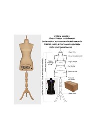 Resim Videolu Ürün-36 Beden Keten Kumaşlı Terzi Prova Mankeni 527201051 