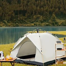 Resim Kamp Çadırı, Otomatik Taşınabilir Katlanabilir Çadır, Kurulum Kolay, Taşıma Kolay, Depolama Çantası İle Birlikte Gelir, Kamp Güneşlik, Balıkçılık Plaj Güneşliği, Balıkçılık, Yürüyüş, Dağcılık, Avcılık, Kamp Partileri vb. için Taşınabilir 4 Kişilik Kamp Çadırı 