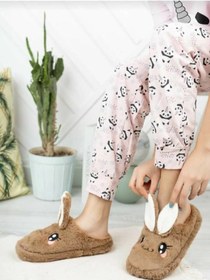 Resim MM SHOES M&m Shoe Pofuduk Hayvan Figürlü Panduf Kadın Ev Terliği 